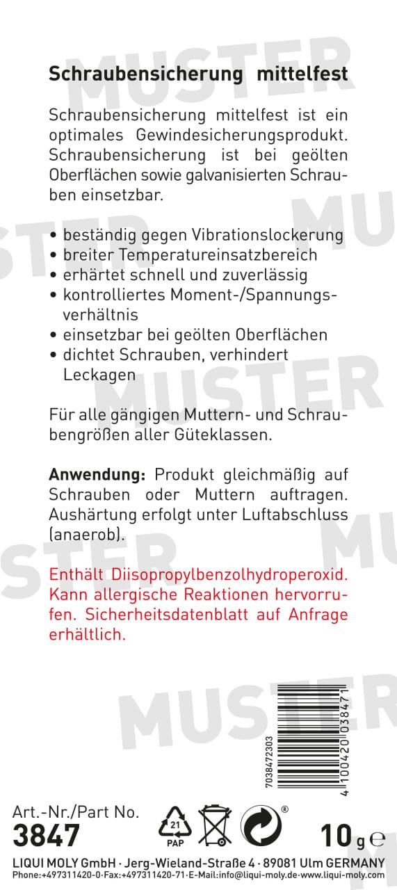 Liqui Moly Schraubensicherung Mittelfest 10 g