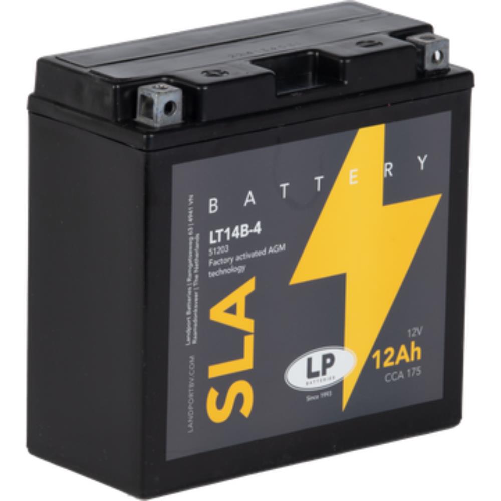 Landport Batterie Yt14b-4 (ms Lt14b-4) 12v 12ah 150x69x145 Wartungsfrei - Flüssig (6) (175a)