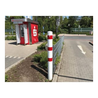 Schake Absperrpoller Ø 193 mm Einbetonieren 1.500 mm Weiß-Rot