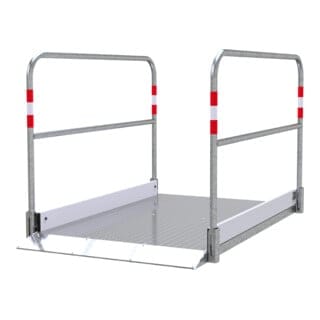 Schake Grabenbrücke Stahl Aluminium 1 m x 1,80 m Silber