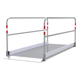Schake Grabenbrücke Stahl Aluminium 1 m x 2,80 m Silber