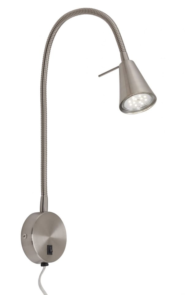 Briloner LED Bettleuchte Tusa Schwenkbar Warmweiß 45 x 20,5 cm Matt-Nickel