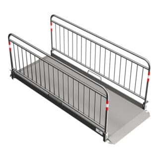 Schake Grabenbrücke Aluminium 1 m x 2,80 m Silber