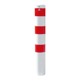 Schake Absperrpoller Ø 193 mm Einbetonieren 2.000 mm Weiß-Rot