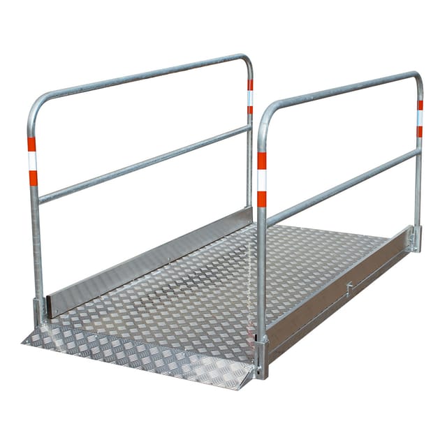 Schake Grabenbrücke Stahl Aluminium 1,2 m x 3,30 m Silber