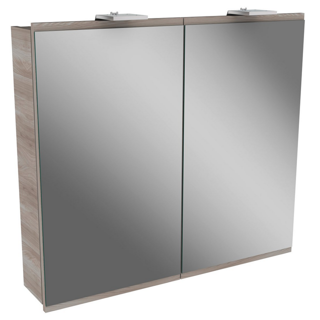 Fackelmann Spiegelschrank LIMA Steinesche 80 cm mit Softclose Türen