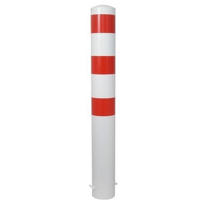 Schake Absperrpoller Ø 273 mm Einbetonieren 2.000 mm Weiß-Rot