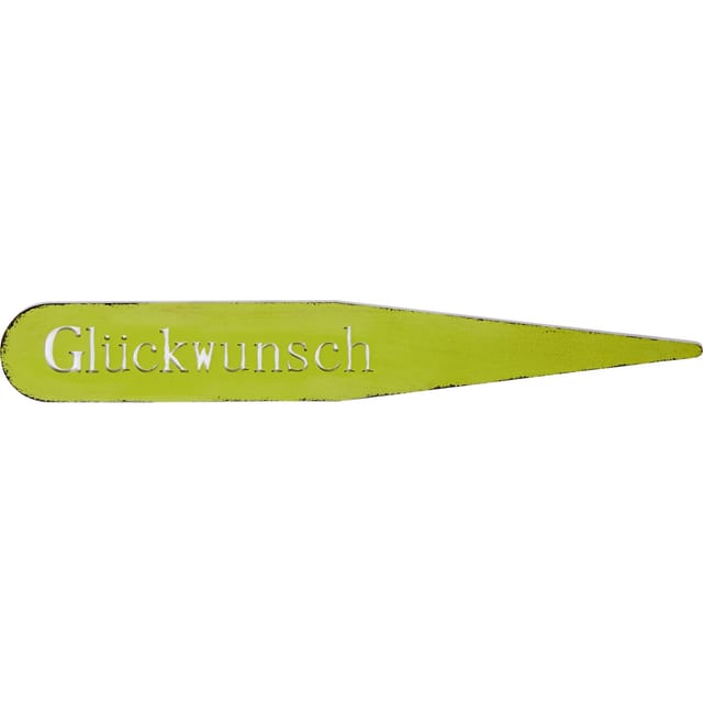 Deko-Stecker Glückwunsch 21 cm Grün