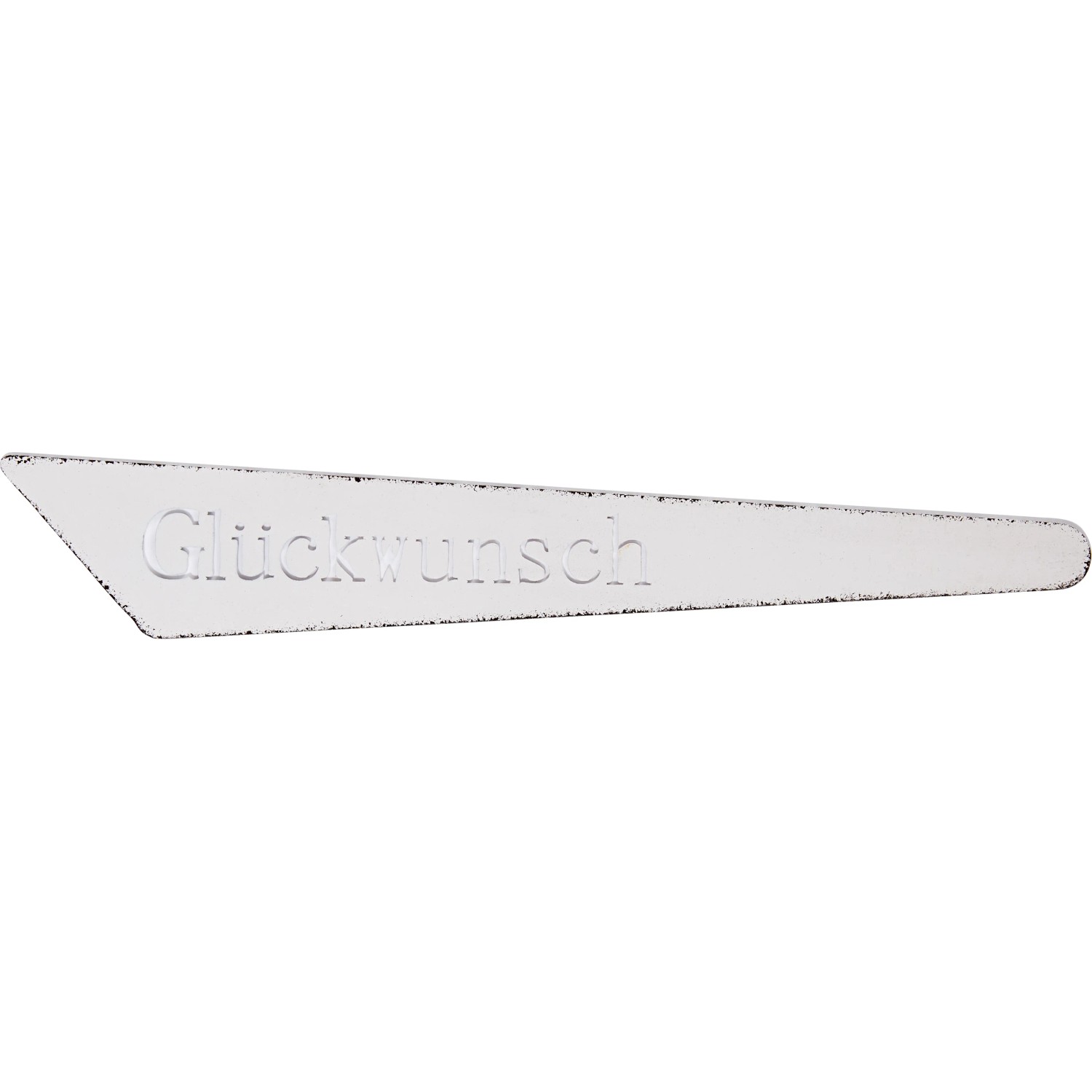 Deko-Stecker Glückwunsch 21 cm Weiß