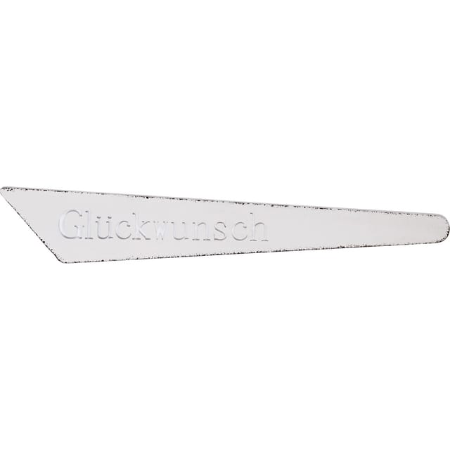 Deko-Stecker Glückwunsch 21 cm Weiß