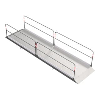 Schake Grabenbrücke Stahl Aluminium 1,30 m x 5,50 m Silber