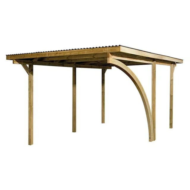 Weka Einzelcarport 606 A Gr.1 mit Rundbogen 300 x 500 cm