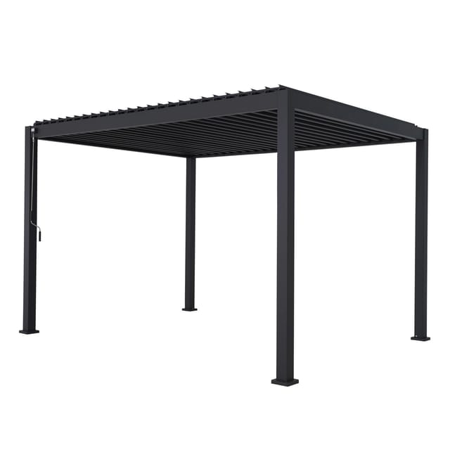 Leco Lamellenpergola Deluxe 3 m x 4 m Anthrazit
