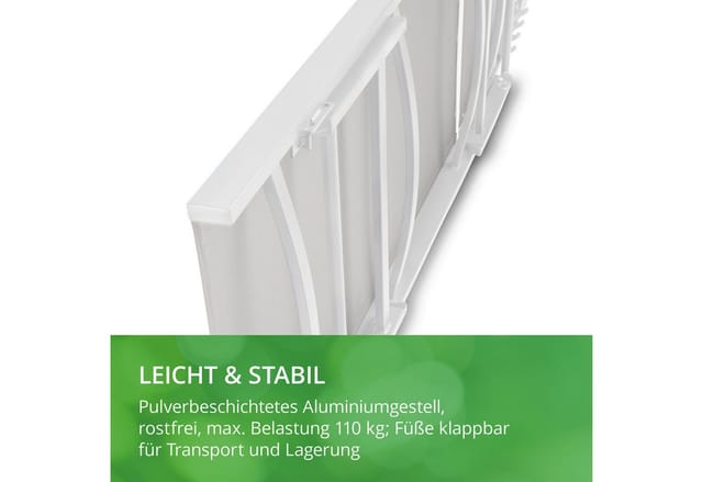 Leco Sonnliege Elina Lichtgrau Weiß