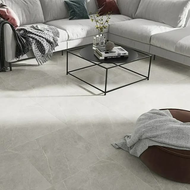 Bodenfliese Feinsteinzeug Grau 60 cm x 60 cm