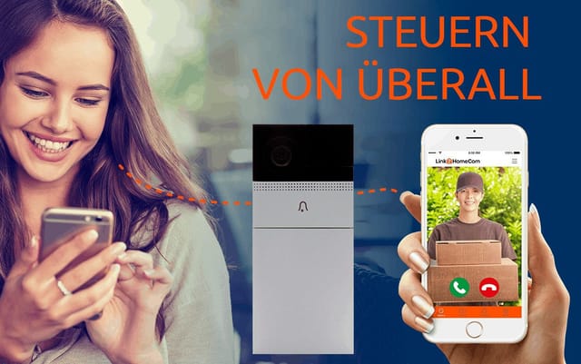 Link2Home WiFi Video Türsprechanlage Silber