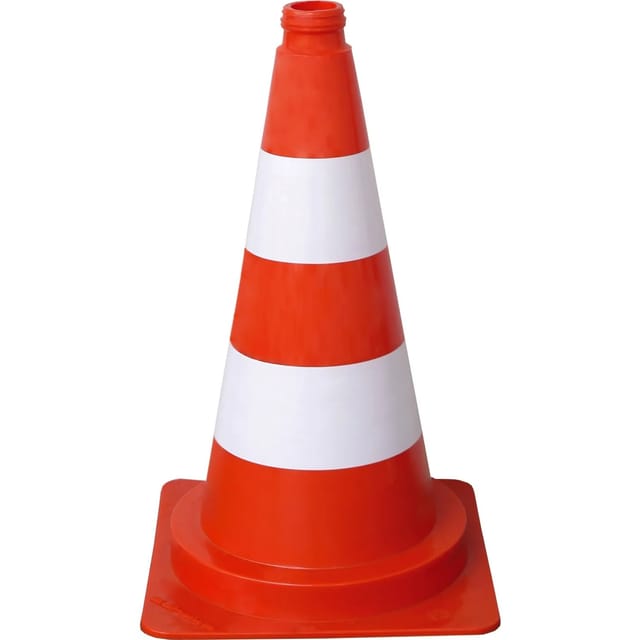 Schake PVC-Leitkegel Orange-Weiß 50 cm