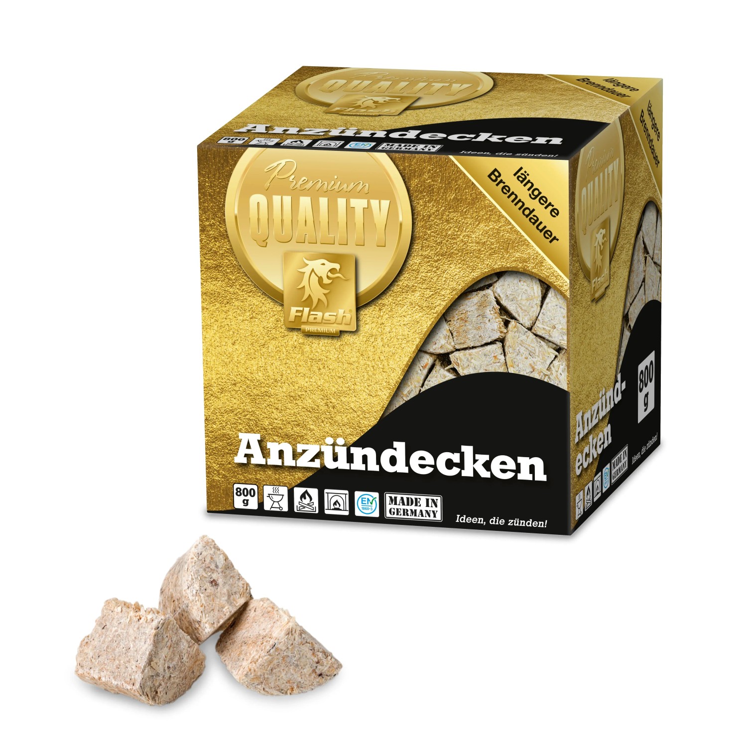 Flash Gold Anzündecken 800 g
