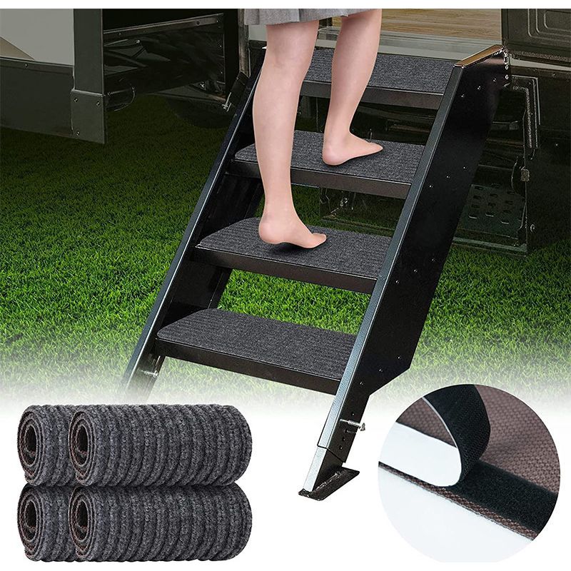 Bravix Lippert Treppenabdeckung, Morryde Treppenabdeckung, Diy-treppenabdeckung Für Wohnmobile, Treppenabdeckung Für Wohnwagen (4-teilig), 49,519 Cm (19,57,5 Zoll)