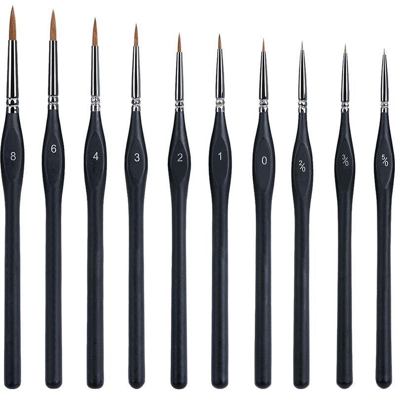 Bravix 1 Set Mit 10 Pinseln, Feinen Pinseln, Mini-pinseln, Feinen Pinseln, Kleinen Pinseln, Mikro-pinseln, Pinseln Mit Feiner Spitze.