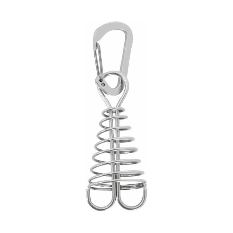 Bravix 10er-pack Heringe Mit Karabiner Und Federschlaufe, Silber