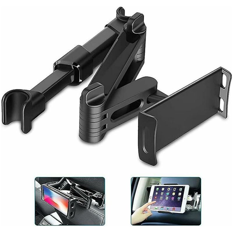 Bravix Auto-kopfstützenhalterung, Universelle, Ausziehbare Tablet-halterung, 360 Grad Drehbarer Autositz