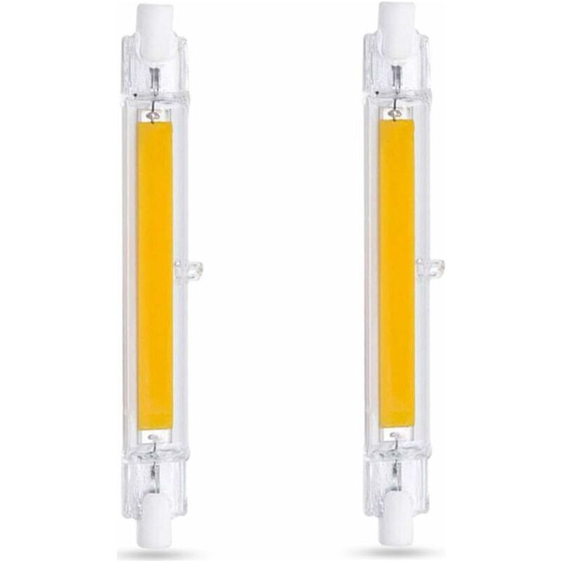 Bravix R7s 118 Mm 10 W Warmweiß 3000 K Led-lampe, 1000 Lm, Entspricht Einer 80-w- Oder 100-w-halogenlampe (r7s J118), Nicht Dimmbar, Schlanke Cob-led-lampe (r7s 118 Mm) Für Wand- Und Stehlampen, 2er-p