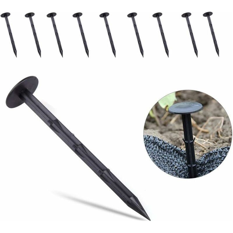 Bravix Kunststoff-befestigungsnägel, Kunststoff-erdanker, Planen-befestigungsnägel, Gartenanker, Gartennägel (11 Cm – 100 Stück)
