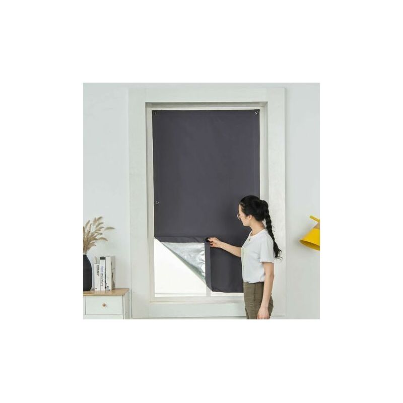 Bravix Wärmedämmrollos Mit Saugnäpfen Für Sonnenreflektoren Und Dachfenster, 60 X 120 Cm, Dunkelgrau