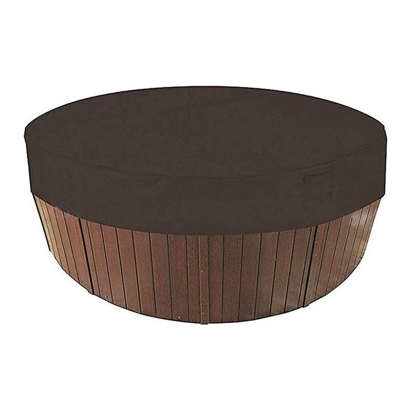 Bravix Runde Poolabdeckung, Solar-poolplane Für Schwimmbecken, Schutzhülle Für Whirlpools, 190t Für 190x30cm (braun)