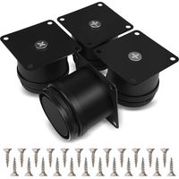 Bravix 4er-set Möbelfüße, 50 Mm Verstellbare Tischbeine Aus Edelstahl, Für Bad, Büro Und Küche, Schwarz