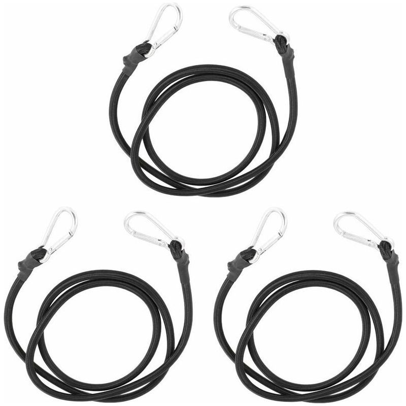 Bravix Bungee-seile Mit Haken, 3 Größen, Extra Starke Elastische Bungee-seile Mit Haken, Expander-bungee-seile (3 Stück, 1 M, 2 M, 3 M)