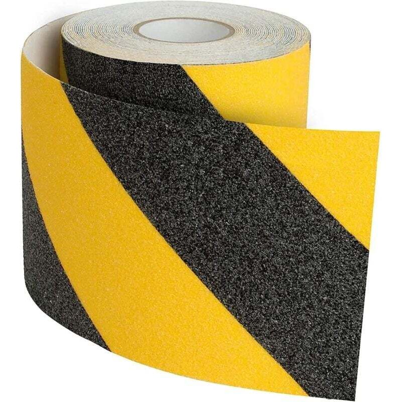 Rutschfest. Sicherheitsband. Für Den Innen- Und Außenbereich Geeignet (schwarz Und Gelb, 10 Cm X 10 M).