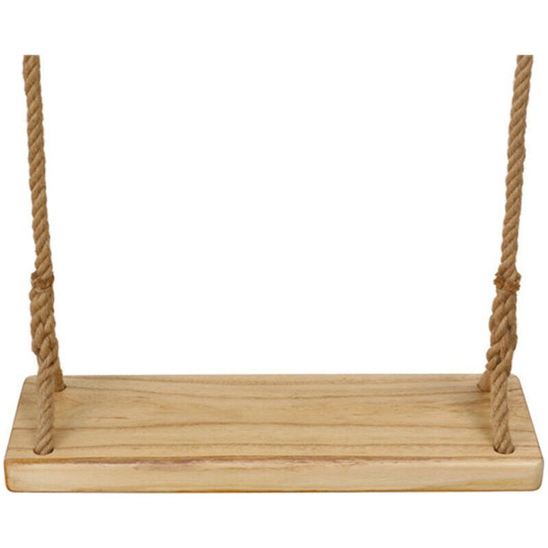 Holzschaukel Für Den Außenbereich. Schaukel Für Kinder Und Erwachsene. Robuste Holzschaukel Mit Verstellbarem Juteseil, Für Kinder, Jugendliche Und Erwachsene (modell V7110c, Inklusive Verbindungsgurt