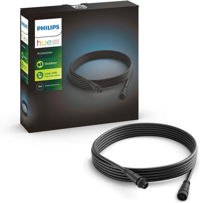 Philips Verlängerungskabel 5 m Schwarz