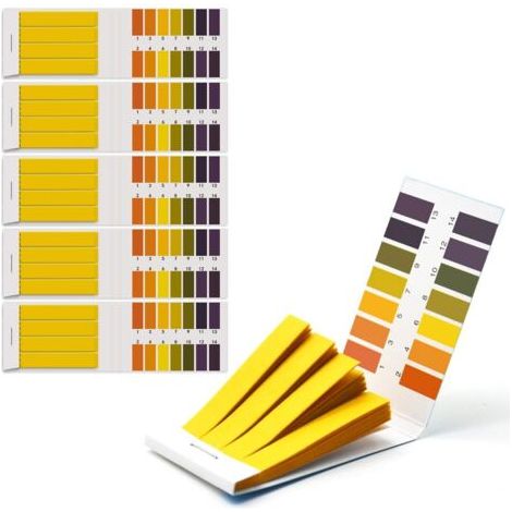 6-teiliges Set Ph-teststreifen, 480 Ph-wert-teststreifen, Messbereich 1-14, Sonnenblumen-testpapier Für Aquarien, Speichel-, Wasser- Und Bodentests (6 X 80er-packung)