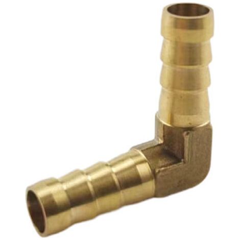 2 Stück 6 Mm Schlauchverbinder Aus Messing Mit Widerhaken, 90-grad-winkelverbinder