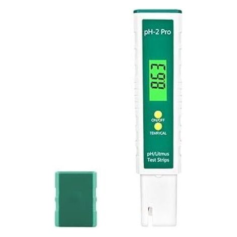 Digitales Ph-meter Mit Ph-/lackmus-teststreifen Und Temperaturmessung, Multifunktionales Messgerät Mit Hoher Präzision (0,01) Und Atc-funktion