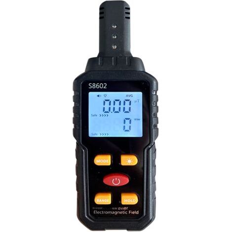 3-in-1-digitaldosimeter: Detektor Für Elektrische Felder, Magnetfelder Und Temperatur Akustischer/optischer Alarm Hintergrundbeleuchtetes Lcd-display Für Den Einsatz Zu Hause Und Im Büro