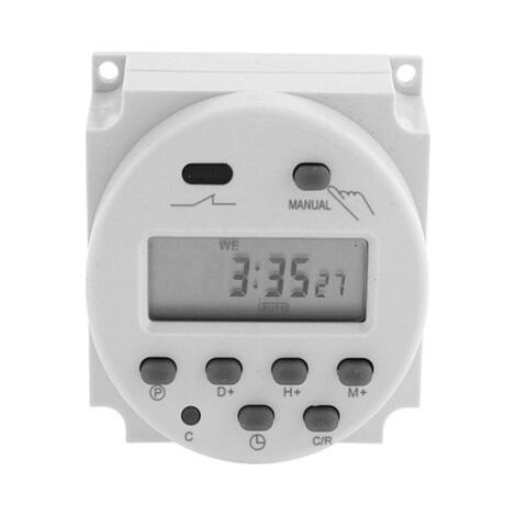 Wechselstrom-zeitschaltuhr 220–240 V, 16 A, Mit Programmierbarer Digitalanzeige Und Elektronischer Lcd-zeitanzeige