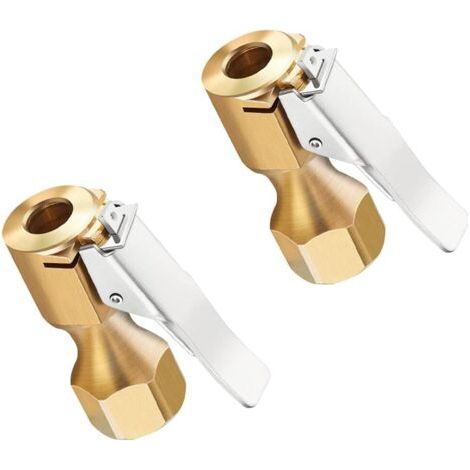 2-teiliger Reifenventiladapter, Reifenventil-aufblasclip Aus Messing, Umrüstkopfclip Für Ventile, Klemmverbinder-adapter Für Aufblasventile Für Auto- Oder Lkw-reifen