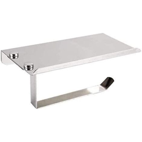 Toilettenpapierhalter, Wandmontage, Edelstahl 304, Schraubbefestigung, Silber