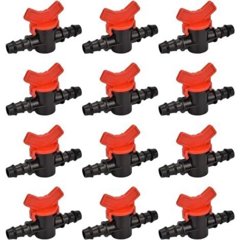 Kunststoff-steuerventil, Gartenschlauchanschluss, Tropfbewässerungs-umschaltventil Für 16-mm-wasserschläuche, 12 Stück