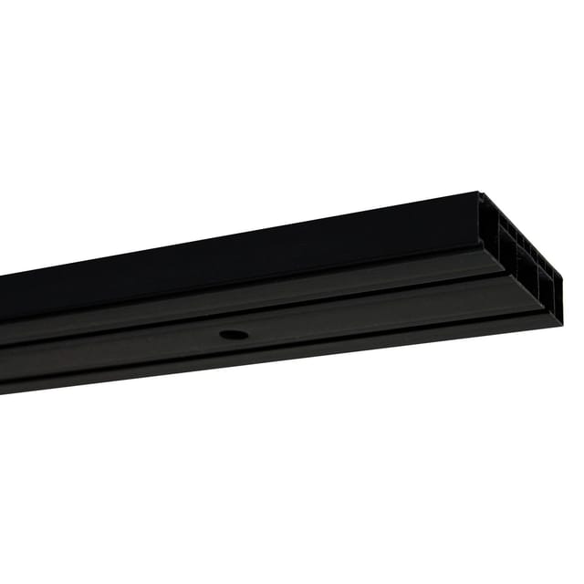 Gardinia Vorhangschienen-Set 2-Lauf Schwarz 210 cm