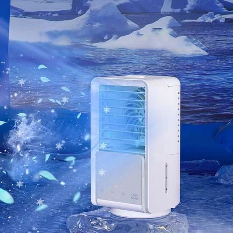 Leises, Tragbares 4-in-1-klimagerät – Luftkühler, Ventilator, Luftbefeuchter – 700-ml-tank, 3 Geschwindigkeitsstufen, 120°-oszillation
