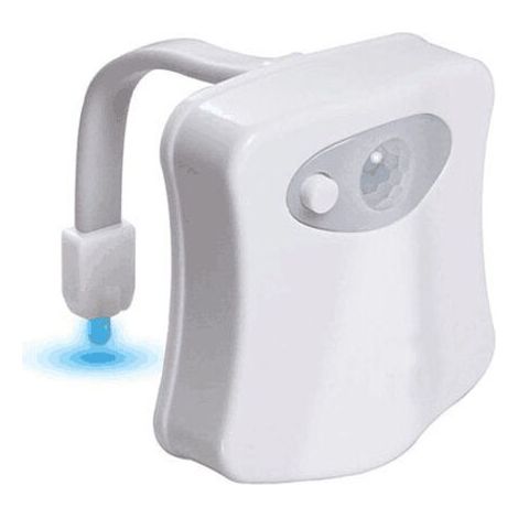 Hängender Toilettensensor, Körpermontiertes Led-toilettensensor-nachtlicht – 8 Farben, 2,5 W, 3 Aaa-batterien, 1 Stück