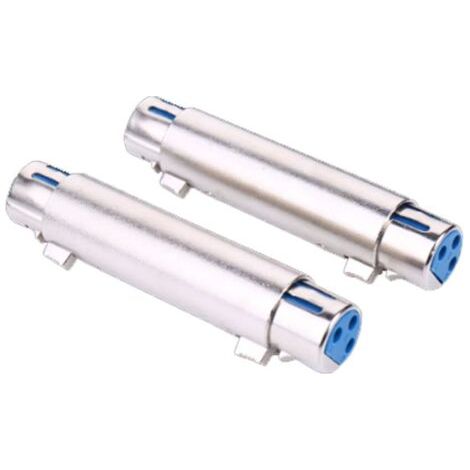 2 Stück Xlr 3-pin Buchse Auf Buchse Kabeladapter Wechsler Kupplung Für Mikrofon Audio Usw.