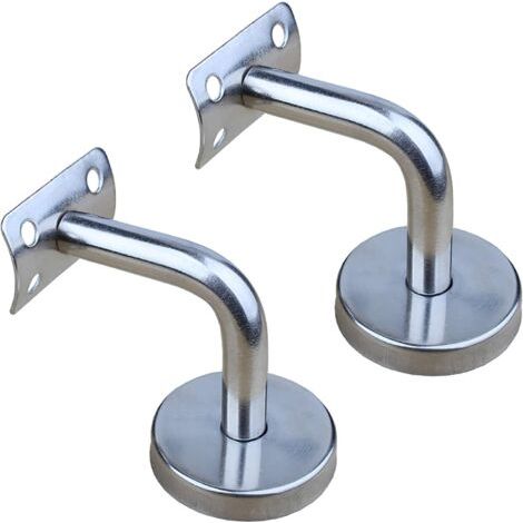 Set Aus 2 Polierten Edelstahl-handlaufhalterungen Zur Wandmontage, Handlauf Für Innenwände, Dachboden, Altbau, Stützstange Für Flure
