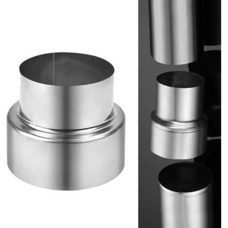 Ofenrohr-reduzierstück 100–80 Mm, Edelstahl-rohrverbinder, Einwandig, Reduzierstück Für Kaminrohre, Runder Ofenrohradapter