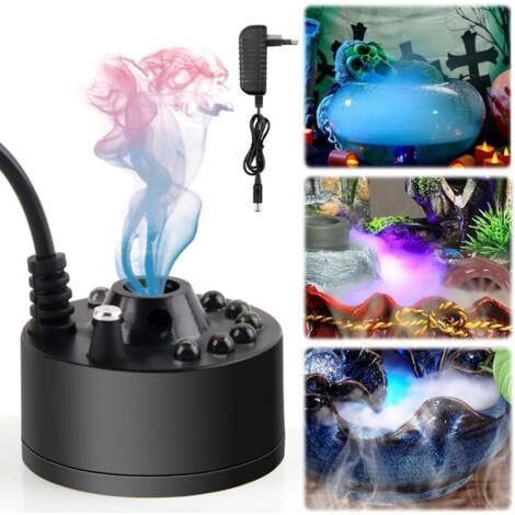 Nebelmaschine, Ultraschallvernebler Mit Led, 350 Ml/h Wasservernebler, Nebelgerät (mit Eu-stecker), Halloween-nebelmaschine